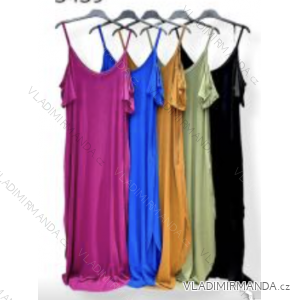 Šaty letní dlouhé na ramínka dámské (S/M ONE SIZE) ITALSKÁ MÓDA IMPDY22LS15705/6091