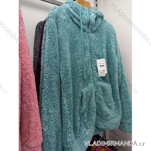 Langärmliges, warmes Sweatshirt mit Reißverschluss und Kapuze für Damen (M-2XL) BENTER BES2216608