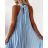 Women's Long Summer Pleated Sleeveless Dress (S/M ONE SIZE) ITALIAN FASHION imwb22070