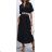 Summer Long Shirt Short Sleeve Women's Dress (S / M ONE SIZE) ITALIAN FASHION IMWB222483 S/M black