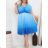 Women's Plus Size Summer Chiffon Short Sleeve Dress (XL/2XL/3XL ONE SIZE) ITALIAN FASHION IMWGM22OMBRE