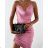 Women's Summer Satin Strap Midi Dress (S/M ONE SIZE) ITALIAN FASHION IMM22DARA