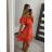 Carmen summer summer shoulder dress (UNI S / M) ITALIAN FASHION IMM20628 S/M Orange