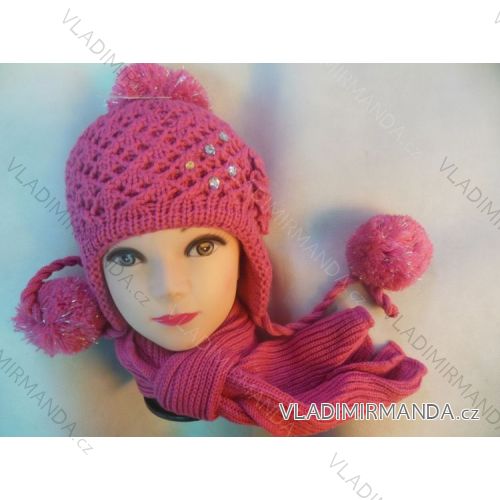 Set of winter hat and scarf baby girl (uni) POLSKÁ VÝROBA POL192
