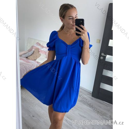 Šaty letní žabičkované carmen dámské (S/M/L ONE SIZE) ITALSKÁ MÓDA IM922011