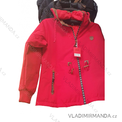 Bunda teplá na zip s kapucí dlouhý rukáv dámská (3XL-6XL) HDFASHION HKD22184