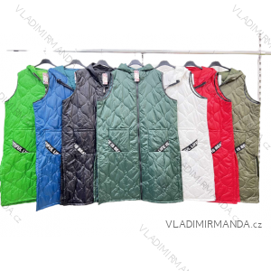 Vesta s kapucí dámská nadrozměr (2XL/3XL ONE SIZE) ITALSKÁ MÓDA IM422964