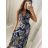 Women's summer icecool sleeveless long dress (S/M/L ONE SIZE) ITALIAN FASHION IMM22974