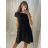 Summer long sleeve flowered women's dress (UNI S / L) ITALIAN FASHION IMK20150 38 black