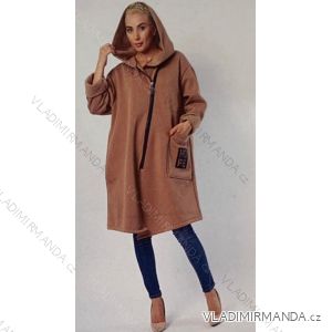 Long Sleeve Hooded Long Sleeve Women's Plus Size (XL/2XL ONE SIZE) ITALIAN FASHION IMC22587