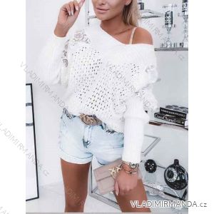 Svetr oversize dlouhý rukáv dámský (S/M/L ONE SIZE) ITALSKÁ MÓDA IMWD223028