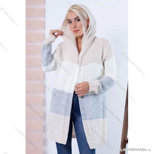 Women's cotton cardigan with hood (UNI SM) ITALIAN FASHION IMD20811