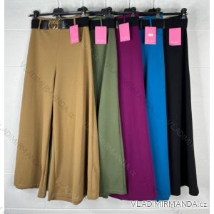 Kalhoty s páskem dlouhé dámské (S/M ONE SIZE) ITALSKÁ MÓDA IMPBB2210161v