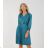 Women's Elegant Satin Belt Long Sleeve Dress (S/M.ONE SIZE) ITALIAN FASHION IMM22UN7102