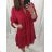 Short sleeve dress womens oversize (UNI S / L) ITALIAN FASHION IMD20138 XL/2XL red