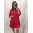 Short sleeve dress womens oversize (UNI S / L) ITALIAN FASHION IMD20138 XL/2XL red