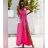 Long summer satin dress with straps women with belt (UNI S / M) ITALIAN FASHION IMM22INFINITE