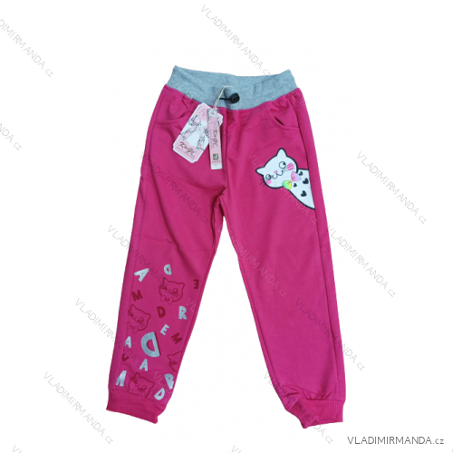 Children's long sweatpants for girls (98-128) KUGO TM7233T