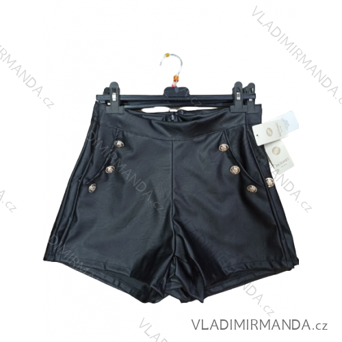 Kraťasy šortky koženkové dámské (S/M ONE SIZE) ITALSKá MóDA IM322251