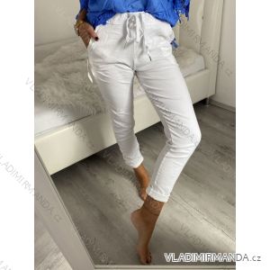 Nohavice strečové mačkáče dlhé dámske (S/M/L ONE SIZE) TALIANSKA MóDA IMN22MARINA