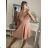 Elegant icecool long strapless dress for women (S / M ONE SIZE) ITALIAN FASHION IMM22921 Old-pink S/M