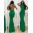 Šaty elegantní společenské dlouhé na ramínka dámské (S/M ONE SIZE) ITALSKá MóDA IMM22LS9714 červená S/M
