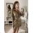 Women's elegant party long sleeve dress (S/M ONE SIZE) ITALIAN FASHION IM322282