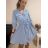 Summer Long Shirt Short Sleeve Women's Dress (S / M ONE SIZE) ITALIAN FASHION IMWB222483