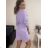 Summer Long Shirt Short Sleeve Women's Dress (S / M ONE SIZE) ITALIAN FASHION IMWB222483