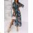 Women's Long Chiffon Long Sleeve Dress (S/M ONE SIZE) ITALIAN FASHION IMWD223346