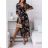 Women's Long Chiffon Long Sleeve Dress (S/M ONE SIZE) ITALIAN FASHION IMWD223346