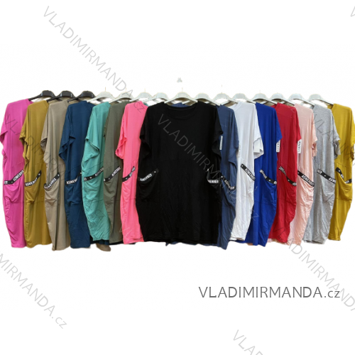 Shirt 3/4 sleeve ladies strip (4XL/5XL ONE SIZE) ITALSKÁ MÓDA IM422026