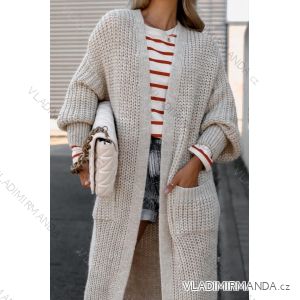 Women's Long Sleeve Knitted Cardigan (S/M ONE SIZE) ITALIAN FASHION IMPLI227095