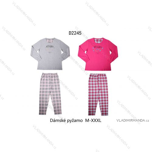 Pyžamo dlouhé dlouhý rukáv dámské (M-3XL) D2245