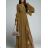 Women's Long Stretch Sleeveless Summer Dress (S / M / L ONE SIZE) ITALIAN FASHION IMWC222492 S/M Brown