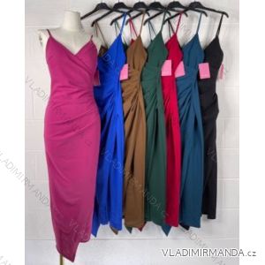 Šaty dlouhé letní elegantní na ramínka dámské (S/M ONE SIZE) ITALSKÁ MÓDA IMPBB22L23591