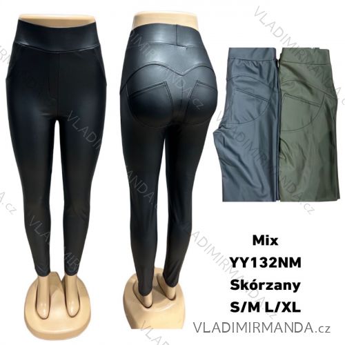 Legíny koženkové dlouhé push-up dámské (S-XL) FYVFASHION FYV22YY132NM