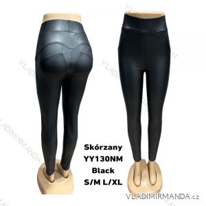 Legíny koženkové dlhé push-up dámske (S-XL) FYVFASHION FYF22YY130NM