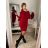 Women's Knitted Extended Long Sleeve Sweater (S/M/L ONE SIZE) ITALIAN FASHION imwb22272