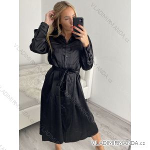 Šaty košilové dlouhý rukáv dámské (S/M ONE SIZE) ITALSKÁ MÓDA IMPBR22H2671-R3