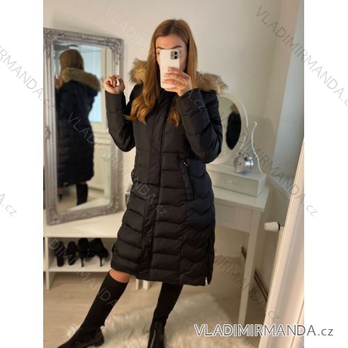 Kabát zimní prošívaný dámský (S-XXL) Nat227096L Černá XL