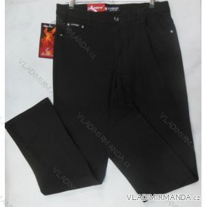 Kalhoty plátěné hrubé teplejší dámské (34-46/černá) SUNBIRD SUN22S1856A2