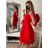 Women's elegant party long sleeve dress (S/M ONE SIZE) ITALIAN FASHION IM322282 Wine S/M