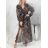 Women's Long Chiffon Long Sleeve Dress (S/M ONE SIZE) ITALIAN FASHION IMWD223346