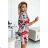 13-150 Sports dress with pockets - white with red lips