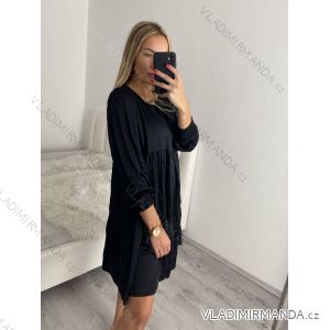 Šaty dlouhý rukáv dámské (S/M ONE SIZE) ITALSKÁ MÓDA IMPBR22A3791-R9/DR