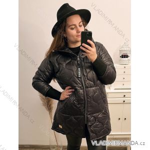 Bunda oversize s kapucí dámská nadrozměr (XL/2XL ONE SIZE) ITALSKÁ MÓDA IM422726/DR