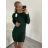 Women's Warm Long Sleeve Dress (L / XL ONE SIZE) ITALIAN FASHION IM421MIA S/M Emerald