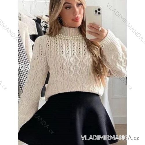 Women's Long Sleeve Sweater (S / M ONE SIZE) ITALIAN FASHION IMM219072