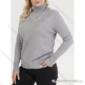 Svetr úpletový s rolákem dlouhý rukáv dámský nadrozměr (XL/2XL ONE SIZE) ITALSKá MóDA EXTRA ME IMM22FD5815